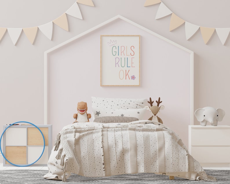 Girly Wall Art | Toddler Room Decor | Blush Pink Wall Art | Girl Gang ...