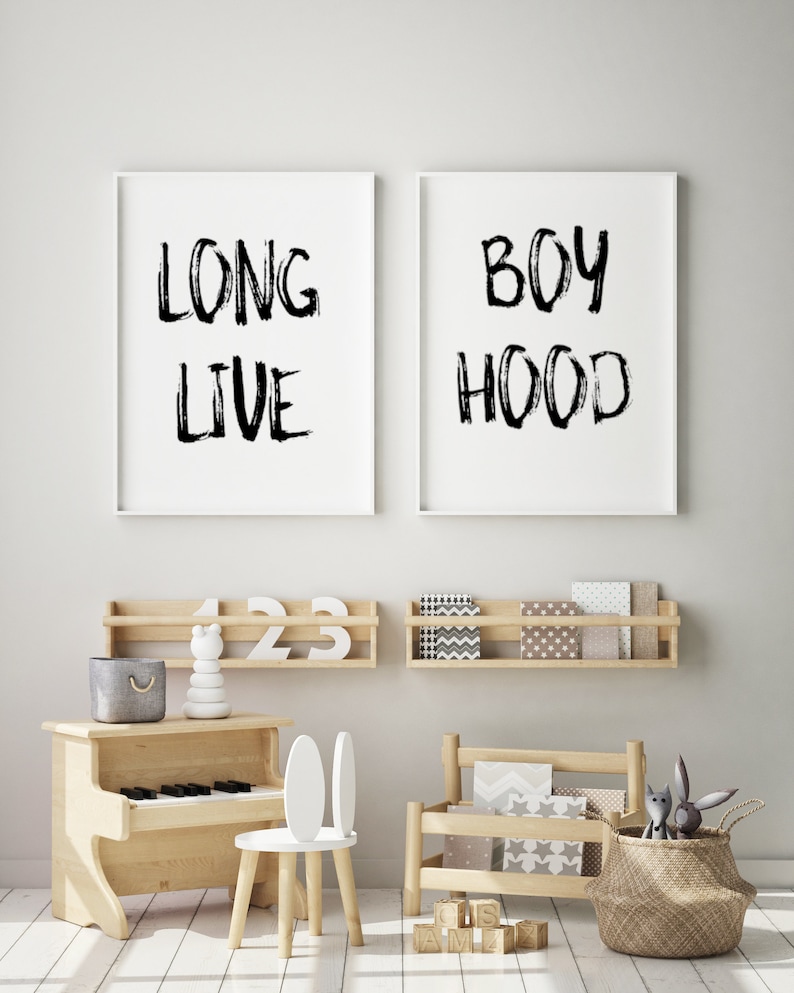 Boys Room Wall Art Printable Wall Art Long Live Boy Hood - Etsy