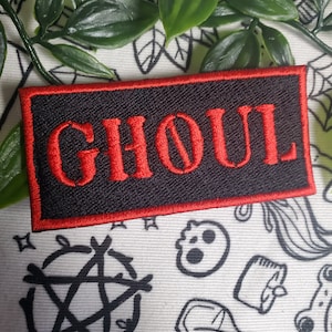 Ghoul patch iron on sew on patch, embroidered patch
