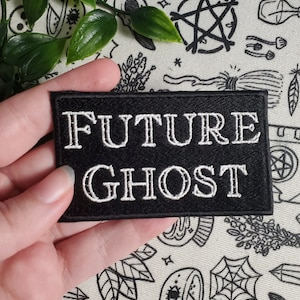 Future ghost iron on sew on patch, goth patch