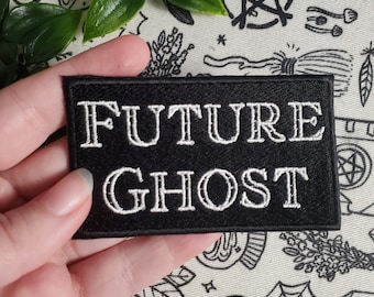 Future ghost iron on sew on patch, goth patch