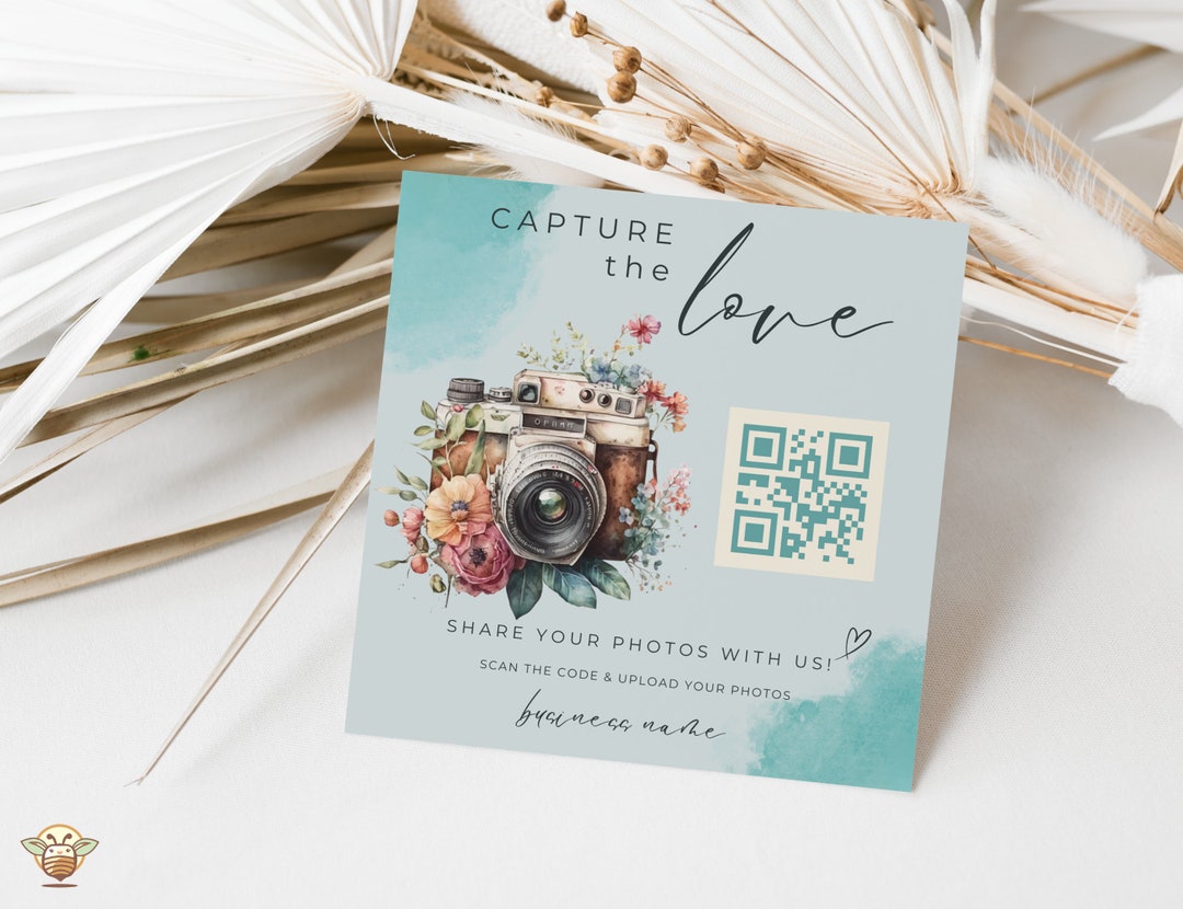 Retro Qr Code Vintage Style Photo QR Code Card, Snap & Share (digital Download) - Etsy