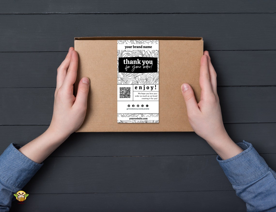 QR Code Box Label Sticker Template, Packaging Sticker, Packaging Seal