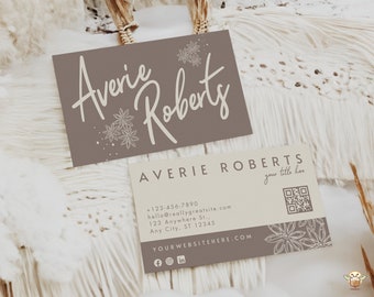 Business Card Template QR Code, Instant Download, Printable Business ...
