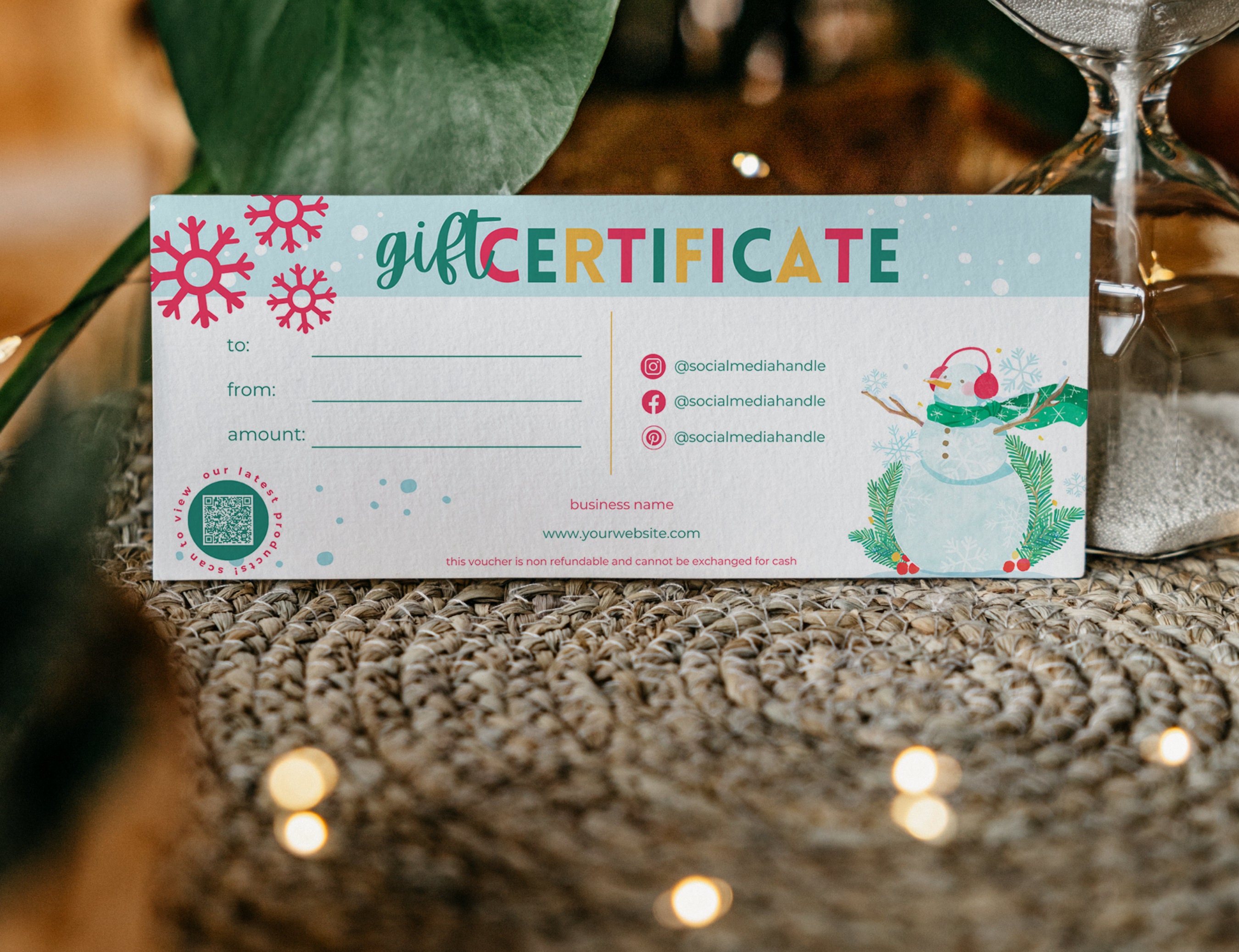 Holiday Gift Voucher Template