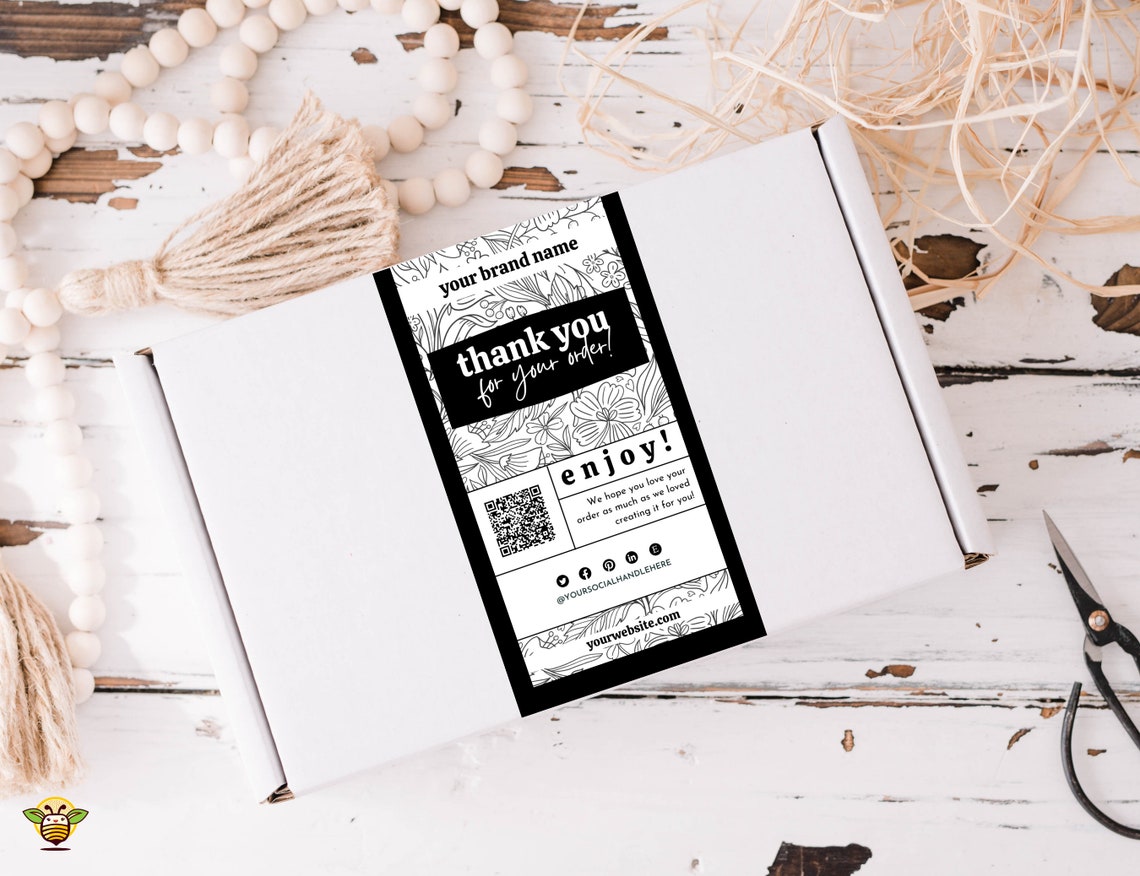 QR Code Box Label Sticker Template, Packaging Sticker, Packaging Seal ...
