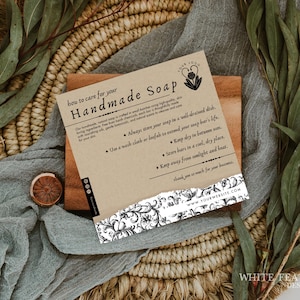 Handmade Soap Care Instruction Card, Soap Care Card, Homemade Soap Instruction Card Template, Care and Thank You Card, Package Insert