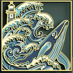 Lighthouse Multilayer SVG/ Lighthouse 3D mandala/ Lighthouse paper cut/ Plywood cut 3D mandala/ Lighthouse cnc cut/ Shadow Box/ Cricut