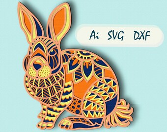 Download Mandala Bunny Svg Etsy
