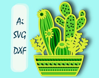 Download 3d Cactus Die Cut Etsy