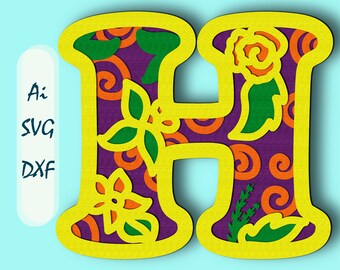 Download Mandala Letter H Etsy