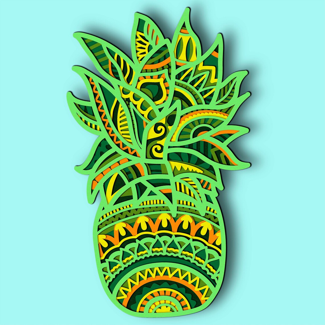 Free Free Layered Pineapple Svg 1 SVG PNG EPS DXF File