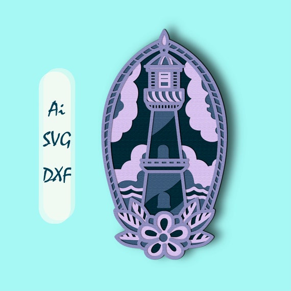 Download Lighthouse 3D Layer SVG/ Lighthouse 3D mandala/ Lighthouse ...