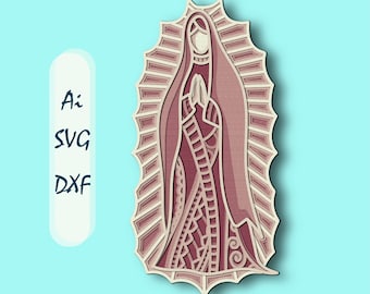 Virgin Mary Multilayer SVG/ Virgin Mary mandala/ Mary paper cut/ Plywood cut / Digital Mary/ Virgin Mary multilayer/Christmas svg