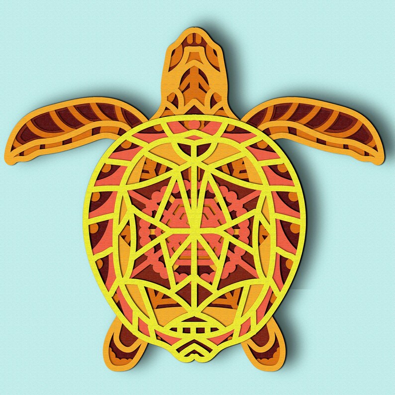 Free Free 125 Sea Turtle Free 3D Layered Mandala Svg SVG PNG EPS DXF File