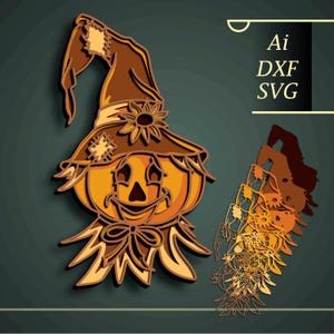 Dynia 3D warstwa SVG/ Dynia 3D mandala/ Dynia wycinana papierem/ Sklejka wycinana 3D mandala/ Dynia mandala / Dynia wielowarstwowa/ Dynia wycinana laserowo
