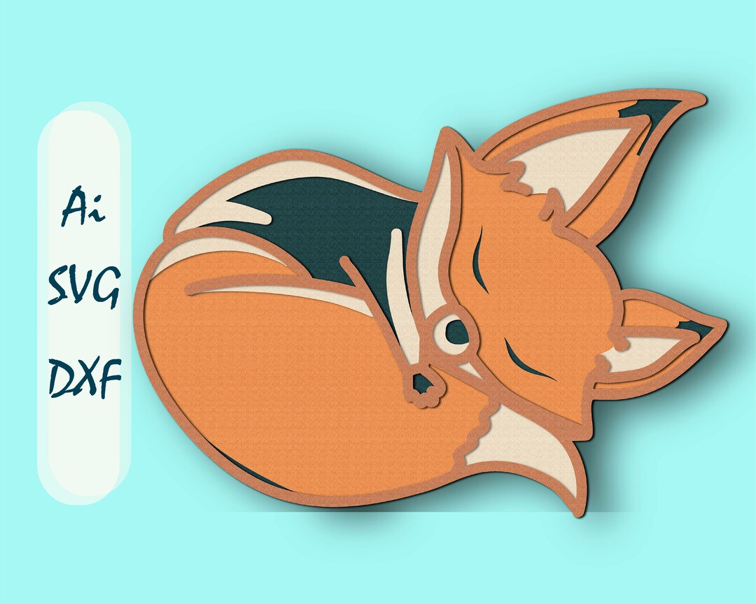 Fox Multilayer SVG/ Fox Cnc Cut/fox Paper Cut/ Plywood Cut 3D Mandala ...