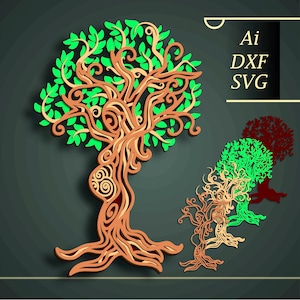 Tree of life Multilayer SVG/ cnc cut/ Tree of life shadow box/ Tree of life paper cut/ Plywood cut 3D mandala/ Tree of life mandala