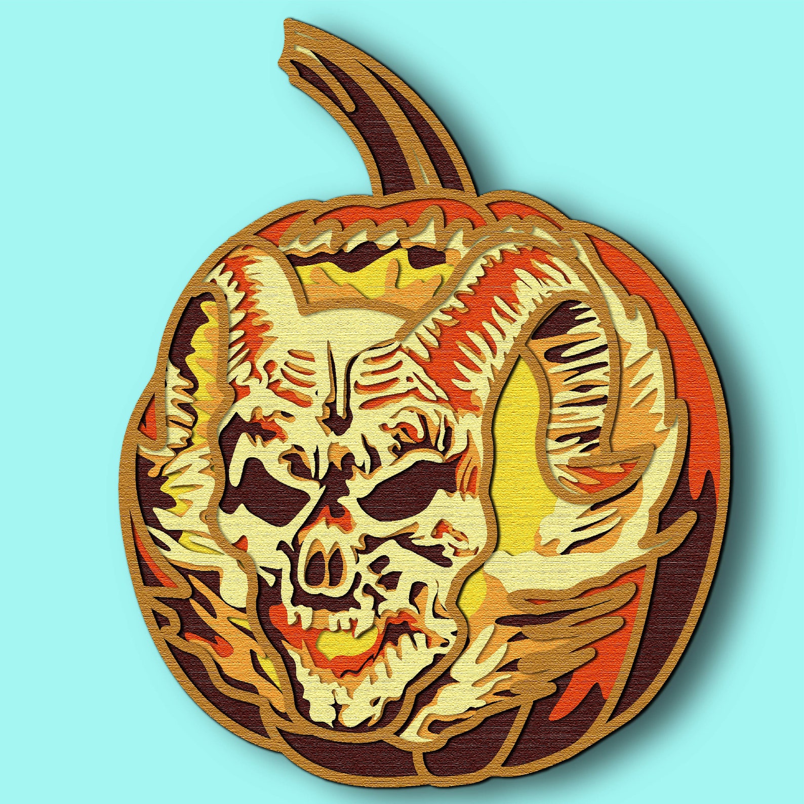 Pumpkin Bundle Multilayer/pumpkin 3D Layer Svg/pumpkin 3D - Etsy