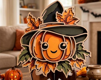 3D Pumpkin SVG/ Fall home Decor, Multilayer Cut File, Cricut&Glowforge, CNC, Laser cut