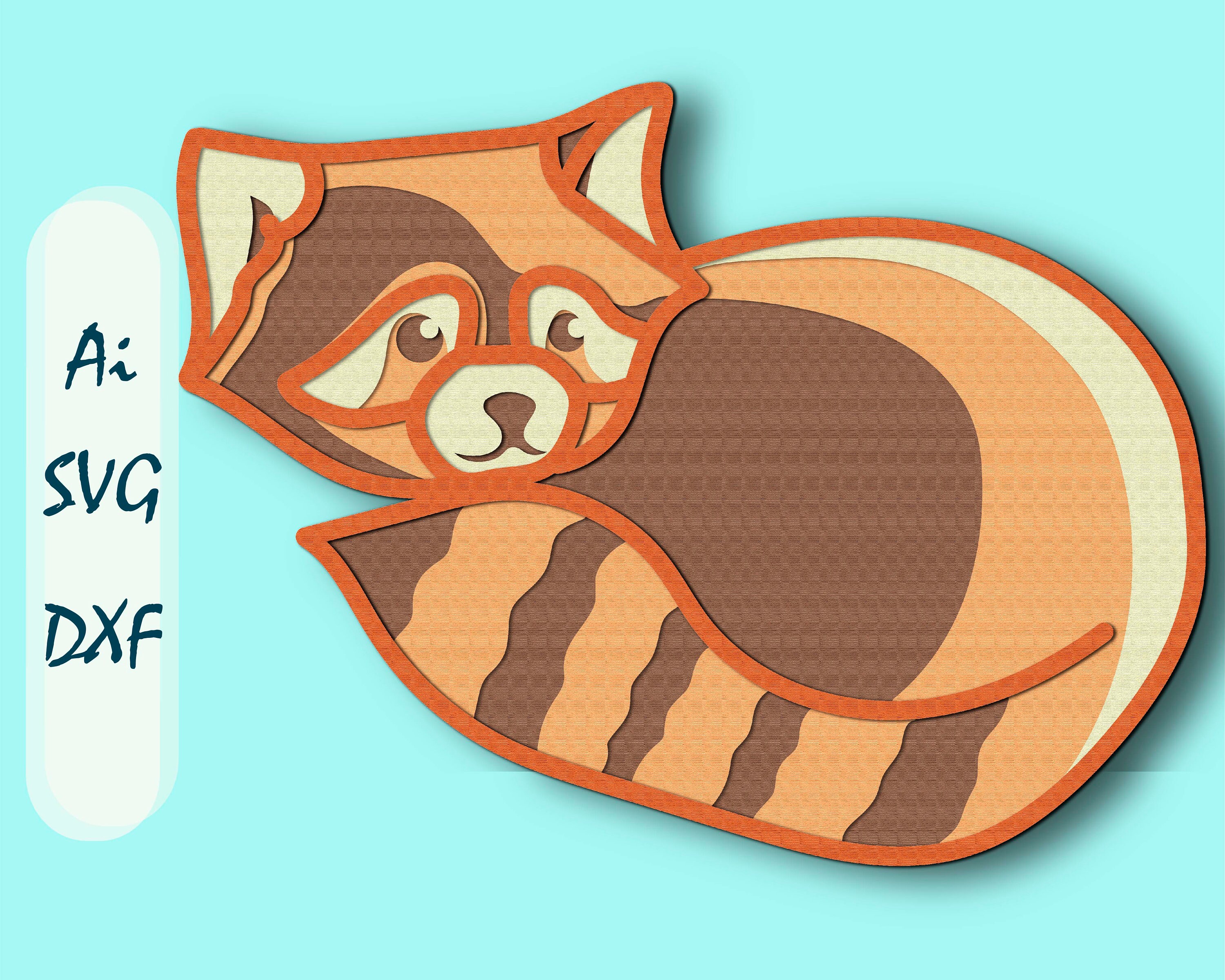 Red Panda 3D Layer Svg/red Panda 3D Mandala/panda Paper - Etsy
