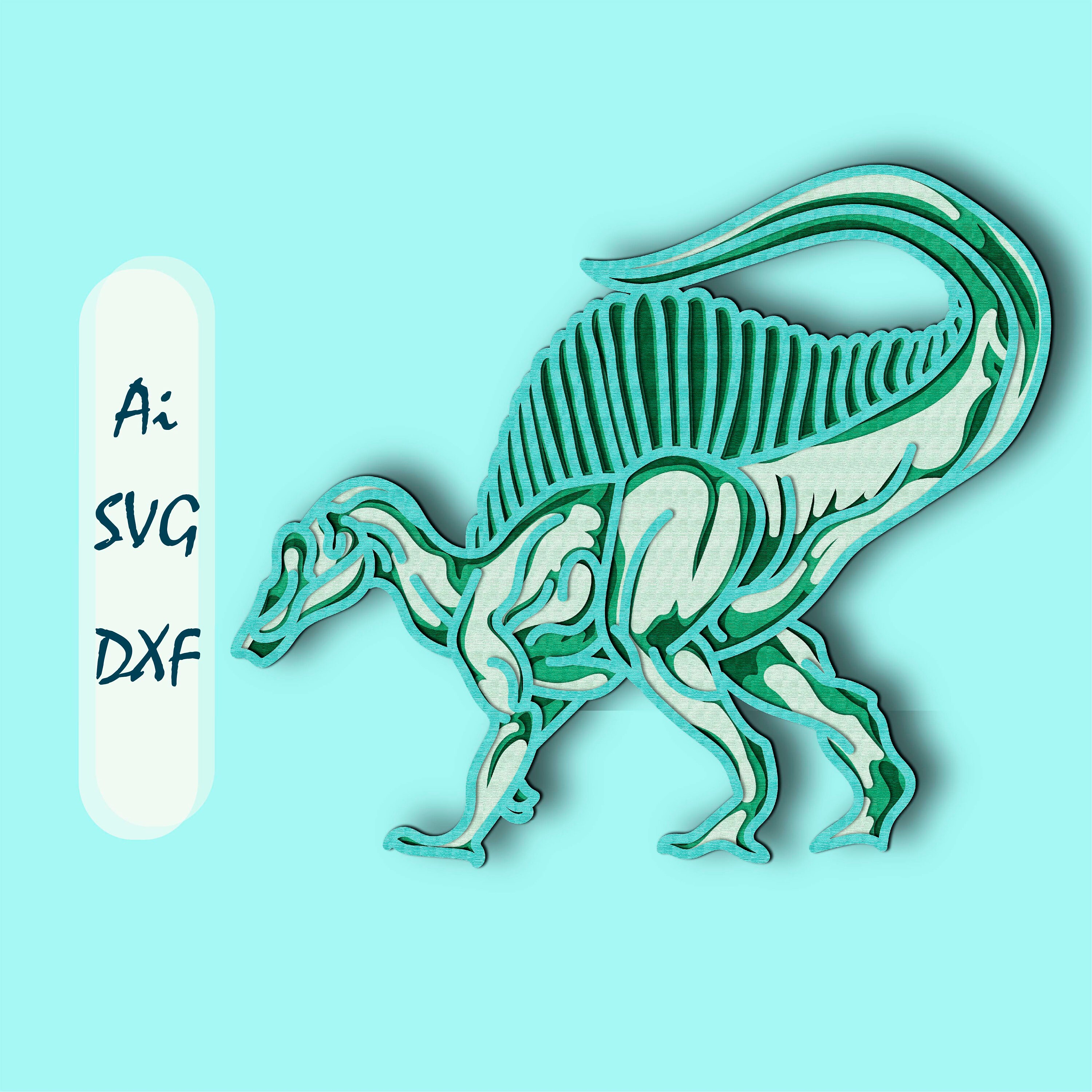 Download Dinosaur Svg 3d Layer Dinosaur 3d Cut Dinosaur Paper Cut Etsy