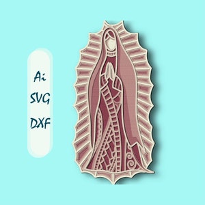 Virgin Mary Multilayer SVG/ Virgin Mary mandala/ Mary paper cut/ Plywood cut / Digital Mary/ Virgin Mary multilayer/Christmas svg