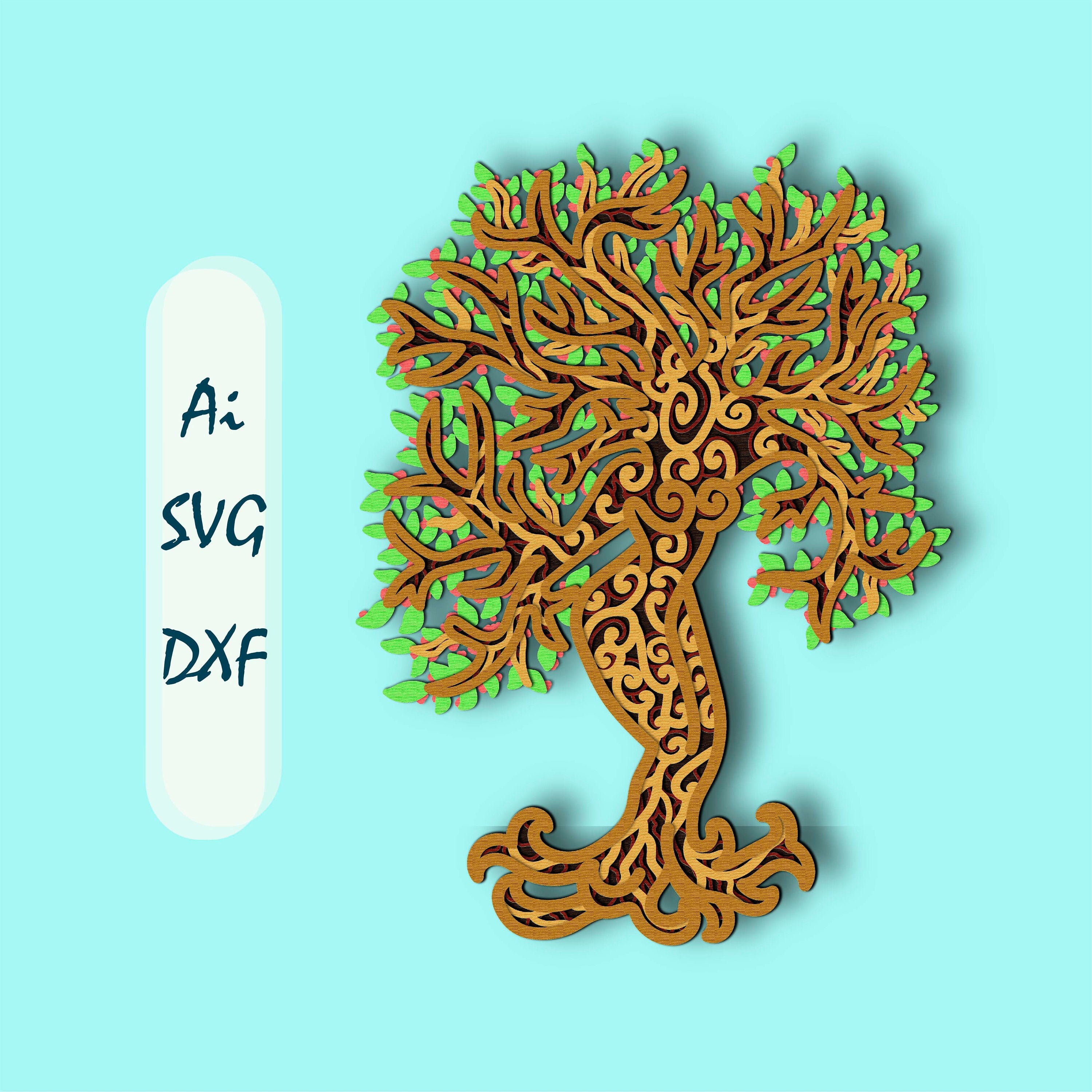 Tree of Life 3D Layer SVG/ Tree of Life 3D Mandala/ Tree of Etsy UK