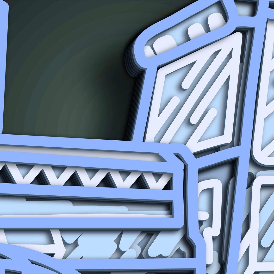 Multilayer Sign Tractor 3D Tractor SVG/ Multilayer Cut File, Cricut&glowforge, Layered Shadow ...
