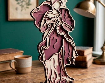 3D Virgen Maria Desatadora de Nudos SVG: Multilayer Cut File Cricut&Glowforge,  Shadow Box