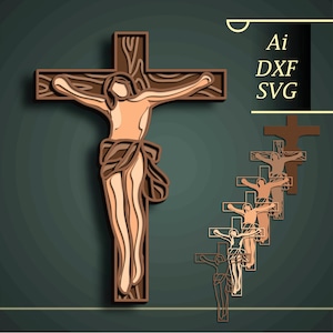 Jesus multilayer SVG / Jesus Schattenbox / Jesus Papierschnitt / Sperrholz geschnitten 3D Mandala / Jesus Cnc Schnitt / Jesus Cnc Schnitt / Cricut Maker Datei
