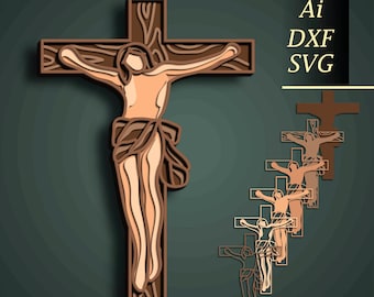 Jesus multilayer SVG/ Jesus shadow box/ Jesus paper cut/ Plywood cut 3D mandala/ Jesus cnc cut / Jesus cnc cut/ Cricut Maker file