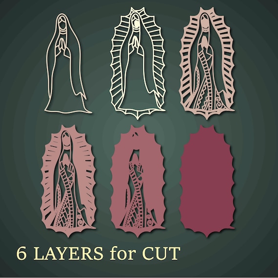 3D Virgin Mary Svg/multilayer Cut File, Cricut&glowforge, CNC