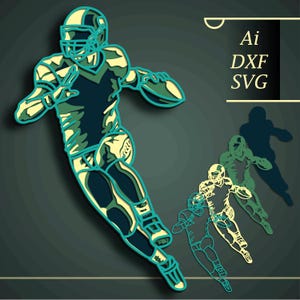 American Football SVG/ Fussball cnc cut/ Fussball Papierschnitt/ Sperrholz geschnitten 3D Mandala/Fussball multilayer/Football Wohnkultur/DIY