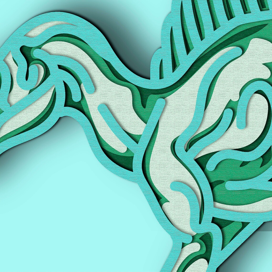 Dinosaur SVG 3D layer/ Dinosaur 3D cut/ Dinosaur paper cut ...