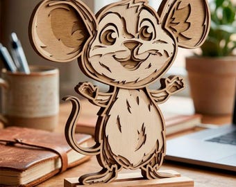 3D Mouse SVG: Multilayer Cut File, Cricut&Glowforge, CNC, Layered Shadow Box