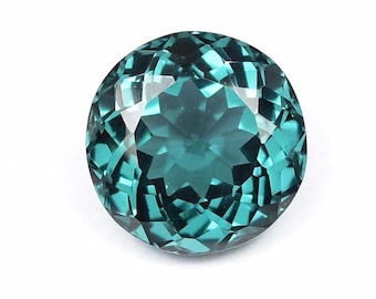 7.35 Ct Flawless Natural Indicolite Bi-Color Blue Green Tourmaline Round Cut Loose Gemstone GIT Certified Gemstone Use Ring & Pendent Raw