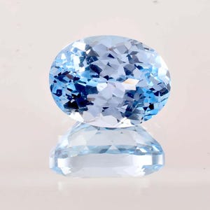 Pietra preziosa naturale impeccabile di acquamarina blu cielo taglio ovale certificata GIT, da utilizzare per realizzare gioielli con anelli, pietra preziosa grezza sciolta, disponibile in tutte le misure.