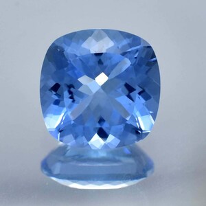 16 x 16 MM HUGE Flawless 14.50 Ctw Natural Blue Namibia Jeremejevite Loose Gemstone (GIT) Certified Making Jewelry, Ring & Pendent Gemstone