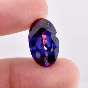 20 x 12 MM Bi-Color Purple Blue Java Plum Sapphire 18.05 Ct Loose Gemstone GIT Certified Use to Make Ring & Pendent Tool Cornflower Gemstone
