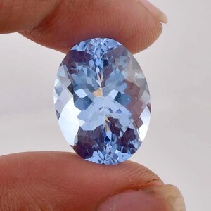 Flawless Natural Sky Blue Aquamarine Oval Cut Gemstone GIT Certified Use Making Ring Jewelry Raw Loose Gemstone All Size Available