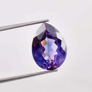 14 x 10 MM Bi-Color Purple Blue Java Plum Sapphire 9.50 Ct Loose Gemstone GIT Certified Use to Make Ring & Pendent Tool Cornflower Gemstone