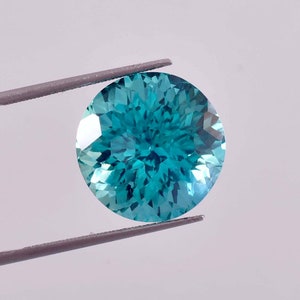 16 x 16 MM Flawless 24.20 Ct Natural Bi-Color Teal Sapphire GIT Certified Heart Touching Master Cut Gemstone Use Making Ring Pendent Tool