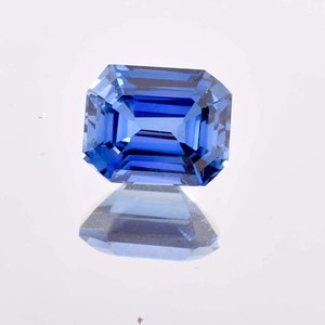 12 x 10 MM Flawless 9.50 Ct Natural Royal Blue Ceylon Sapphire Radiant Cut GIT Certified Heart Touching Loose Gemstone Use Making Ring Gem