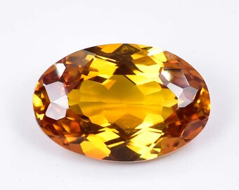 Flawless 5.60 Ct Natural Ceylon Golden Yellow Sapphire Oval Cut Loose Gemstone GIT Certified Use Making Ring, Pendent, Jewelry Matereal,