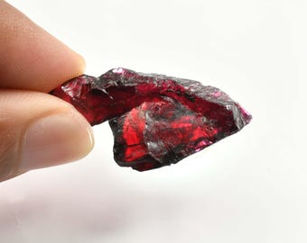 VERY Rare 47.95 Ct 100% Natural Red Painite Rocks Rough Burmese Facet GIT Certified Very Good Color Untreated Unheated Loose Rough Certified