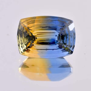25 x 18 MM Flawless 41.90 Ct Natural Ceylon Bi-Color Sapphire GIT Certified Heart Touching Master Cut Gemstone Use Making Ring Pendent Tool