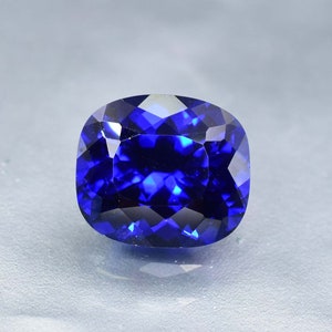 Makelloses 14.30 Ct Natürliches Royal DARK Blue Tanzanit Kissen Schliff Lose Edelstein GIT zertifizierte Kostbare BOMBe Feuer und Herz berührender Edelstein Bild 5