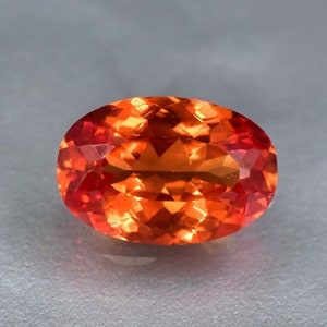5.90 Ct 100% Natural Ceylon Orange Sapphire Oval Cut Loose Gemstone (GIT) Certified Making Jewelry & Ring Product Loupe Clean Quality Gem