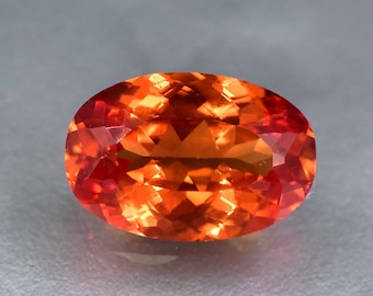 5.90 Ct 100% Natural Ceylon Orange Sapphire Oval Cut Loose Gemstone (GIT) Certified Making Jewelry & Ring Product Loupe Clean Quality Gem